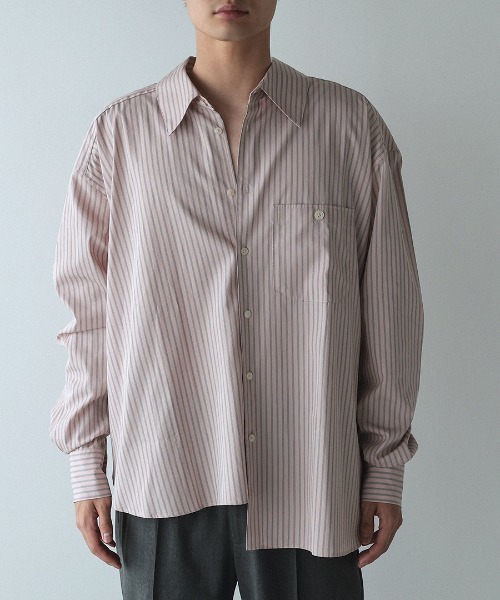 DONOBAN(ドノバン)の「【ELME】Offset Boyfriend Shirts / 2カラー(シャツ/ブラウス・レディース・ピンク/ブルー・M/S)」の21枚目の写真