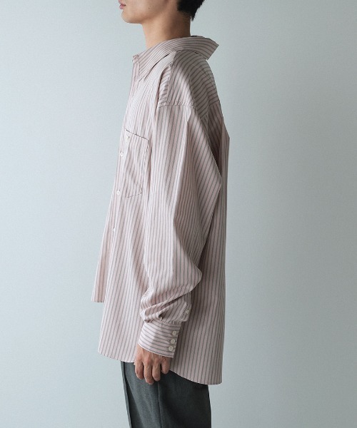 DONOBAN(ドノバン)の「【ELME】Offset Boyfriend Shirts / 2カラー(シャツ/ブラウス・レディース・ピンク/ブルー・M/S)」の22枚目の写真