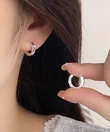 Bz》シルバーフラワーモチーフピアス/両耳用/レディース(T3)（ピアス