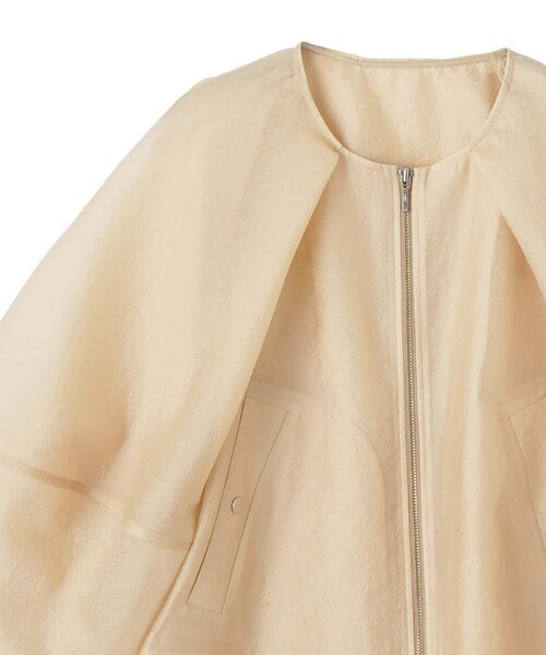 LANVIN en Bleu(ランバンオンブルー)の「シアージップアップブルゾン(ブルゾン・レディース・ベージュ/ブラック/ブラウン・38)」の14枚目の写真