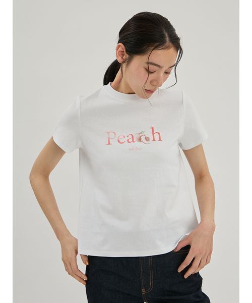 Mila Owen(ミラオーウェン)の「Farm Graphic Tシャツ(Tシャツ/カットソー・レディース・ホワイト/ライトブルー/チャコールグレー・F)」の4枚目の写真