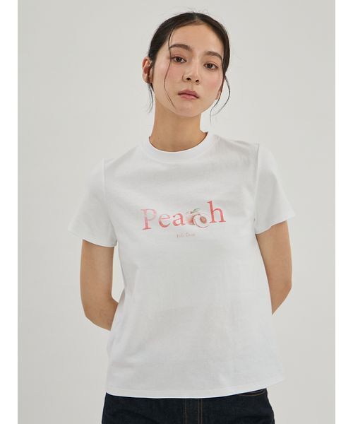 Mila Owen(ミラオーウェン)の「Farm Graphic Tシャツ(Tシャツ/カットソー・レディース・ホワイト/ライトブルー/チャコールグレー・F)」の5枚目の写真