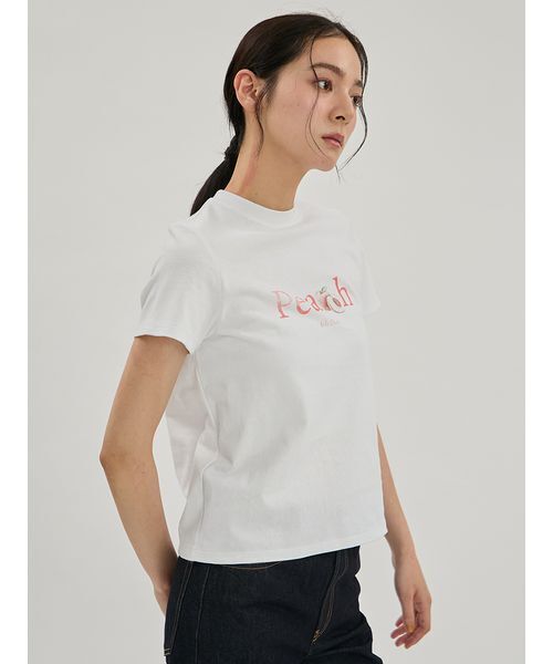 Mila Owen(ミラオーウェン)の「Farm Graphic Tシャツ(Tシャツ/カットソー・レディース・ホワイト/ライトブルー/チャコールグレー・F)」の6枚目の写真