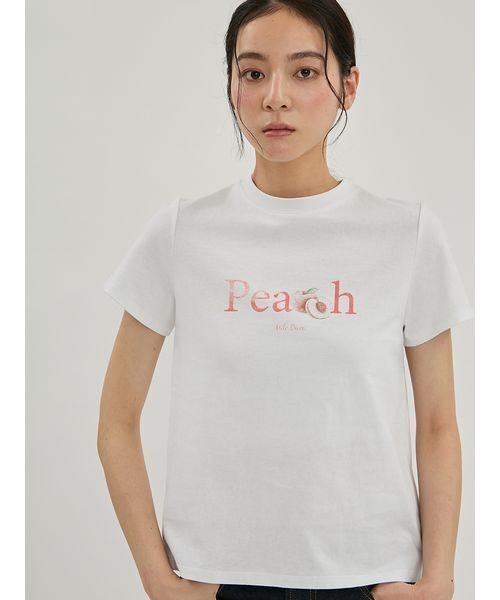 Mila Owen(ミラオーウェン)の「Farm Graphic Tシャツ(Tシャツ/カットソー・レディース・ホワイト/ライトブルー/チャコールグレー・F)」の8枚目の写真