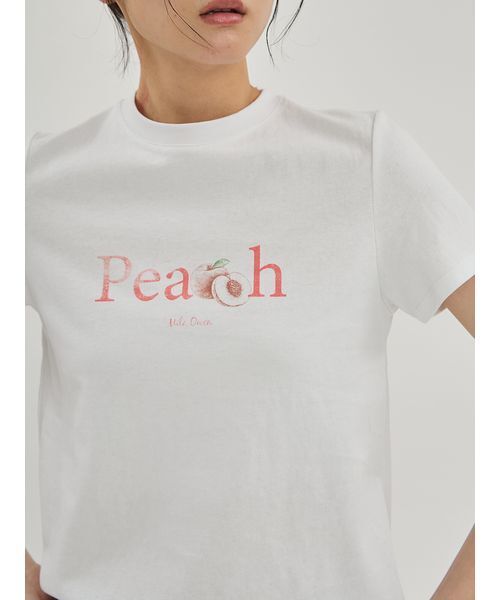 Mila Owen(ミラオーウェン)の「Farm Graphic Tシャツ(Tシャツ/カットソー・レディース・ホワイト/ライトブルー/チャコールグレー・F)」の11枚目の写真