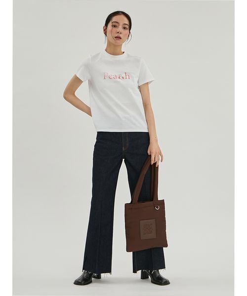 Mila Owen(ミラオーウェン)の「Farm Graphic Tシャツ(Tシャツ/カットソー・レディース・ホワイト/ライトブルー/チャコールグレー・F)」の14枚目の写真