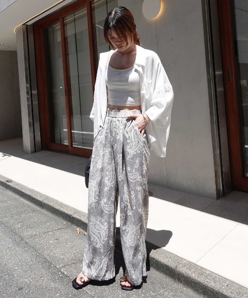 CORNERS(コーナーズ)の「アソート柄ワイドパンツ(その他パンツ・レディース・ブラック/ホワイト/グレー・M)」の8枚目の写真