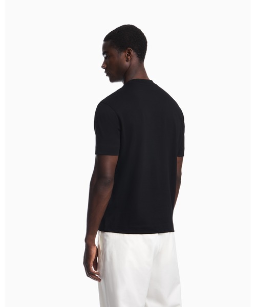 EMPORIO ARMANI(エンポリオアルマーニ)の「【エンポリオ アルマーニ】レギュラーフィット Tシャツ コットンヘビージャージー(Tシャツ/カットソー・メンズ・ホワイト/ブラック・MEDIUM/SMALL/X-SMALL/LARGE/X-LARGE)」の11枚目の写真