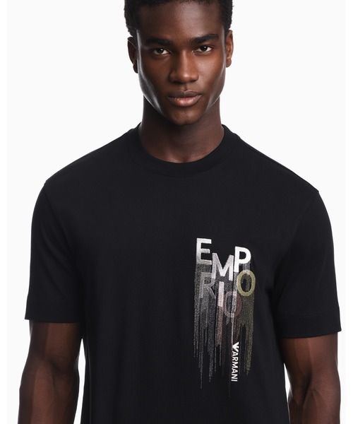 EMPORIO ARMANI(エンポリオアルマーニ)の「【エンポリオ アルマーニ】レギュラーフィット Tシャツ コットンヘビージャージー(Tシャツ/カットソー・メンズ・ホワイト/ブラック・MEDIUM/SMALL/X-SMALL/LARGE/X-LARGE)」の10枚目の写真