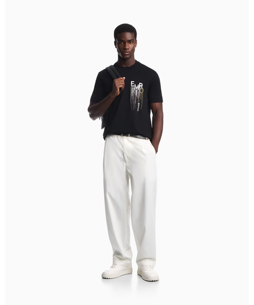 EMPORIO ARMANI(エンポリオアルマーニ)の「【エンポリオ アルマーニ】レギュラーフィット Tシャツ コットンヘビージャージー(Tシャツ/カットソー・メンズ・ホワイト/ブラック・MEDIUM/SMALL/X-SMALL/LARGE/X-LARGE)」の12枚目の写真
