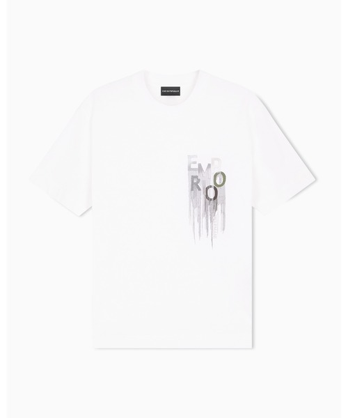 EMPORIO ARMANI(エンポリオアルマーニ)の「【エンポリオ アルマーニ】レギュラーフィット Tシャツ コットンヘビージャージー(Tシャツ/カットソー・メンズ・ホワイト/ブラック・MEDIUM/SMALL/X-SMALL/LARGE/X-LARGE)」の3枚目の写真