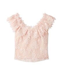 SNIDEL | フリルカラーカットレースTOPS(Tシャツ/カットソー)