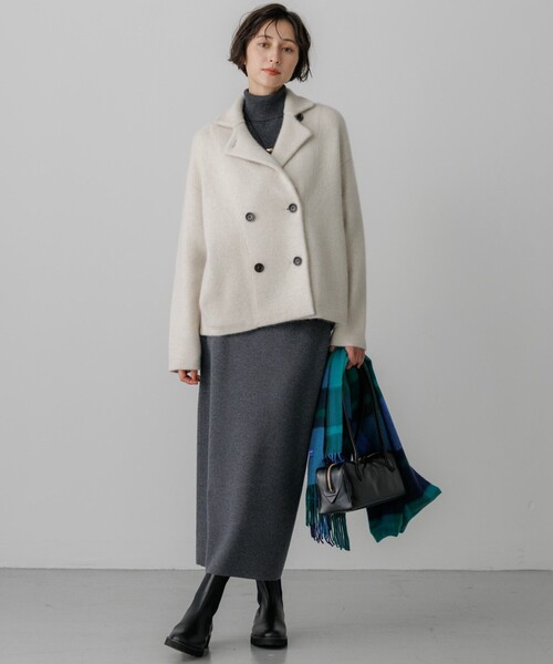 23区（ニジュウサンク）の「カシミヤブレンド Iライン ニットスカート（スカート・レディース・グレー系/ベージュ系/ワイン系・38/40）」の15枚目の写真