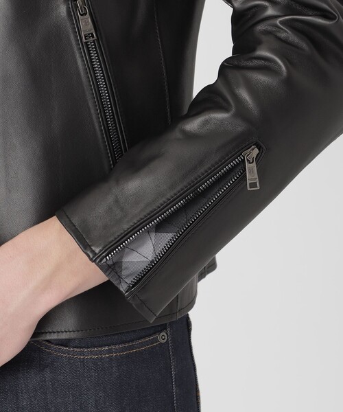 BLACK LABEL CRESTBRIDGE(ブラックレーベル・クレストブリッジ)の「シープエレガンスシングルライダース(ライダースジャケット・メンズ・ブラック・XL/L/M)」の6枚目の写真
