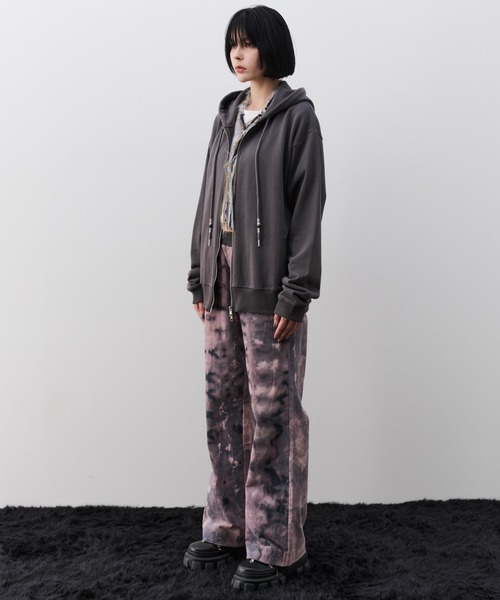 AIVER（アイバー）の「AIVER　ヘビー裏毛ビーズコードパーカー（パーカー・メンズ・ブラック/チャコールグレー・LARGE/MEDIUM/SMALL）」の17枚目の写真
