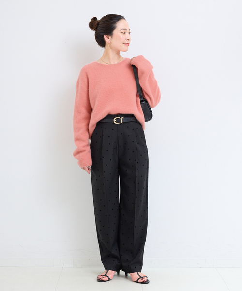 B.C STOCK(ベーセーストック)の「【WEB+一部店舗限定】fox woolクルーネックプルオーバー(ニット/セーター・レディース・レッド/グリーン/ピンク/ラベンダー/イエロー/ホワイト/チャコールグレー/ネイビー・FREE)」の16枚目の写真