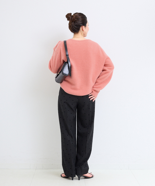 B.C STOCK(ベーセーストック)の「【WEB+一部店舗限定】fox woolクルーネックプルオーバー(ニット/セーター・レディース・レッド/グリーン/ピンク/ラベンダー/イエロー/ホワイト/チャコールグレー/ネイビー・FREE)」の18枚目の写真