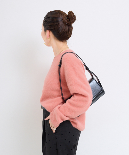 B.C STOCK(ベーセーストック)の「【WEB+一部店舗限定】fox woolクルーネックプルオーバー(ニット/セーター・レディース・レッド/グリーン/ピンク/ラベンダー/イエロー/ホワイト/チャコールグレー/ネイビー・FREE)」の20枚目の写真