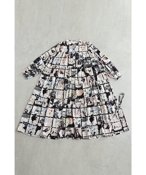 cawaii(カワイイ)の「シネマの中のファッションアイコンロングワンピース(紐ベルト付き)(ワンピース・レディース・ベージュ・FREE)」の11枚目の写真