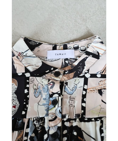 cawaii(カワイイ)の「シネマの中のファッションアイコンロングワンピース(紐ベルト付き)(ワンピース・レディース・ベージュ・FREE)」の17枚目の写真