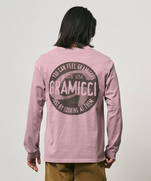 Gramicci(グラミチ)の「ICON L/S TEE PIGMENT DYED|アイコンロングスリーブTシャツピグメントダイ(Tシャツ/カットソー・メンズ・ライラック/セージグリーン・XL)」の2枚目の写真