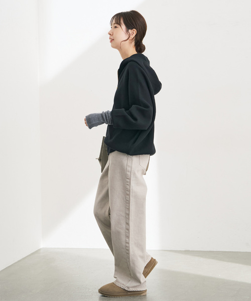Spick & Span（スピックアンドスパン）の「コットン混 ニットフーディー（パーカー・レディース・ブラック/グレー/ベージュ系その他・FREE）」の11枚目の写真