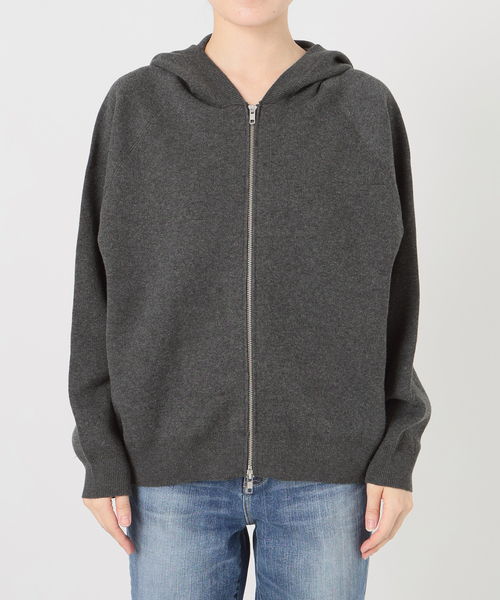 Spick & Span(スピックアンドスパン)の「コットン混 ニットフーディー(パーカー・レディース・ブラック/グレー/ベージュ系その他・FREE)」の14枚目の写真