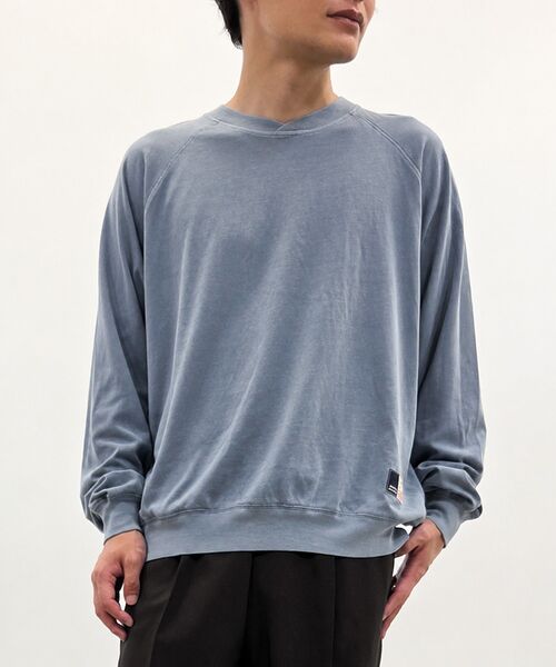 CRAFT STANDARD BOUTIQUE(クラフトスタンダードブティック)の「ピグメントダイ スウェットライクロンTEE(Tシャツ/カットソー・メンズ・オフホワイト/サックスブルー/チャコールグレー・M/L)」の5枚目の写真