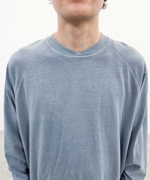 CRAFT STANDARD BOUTIQUE(クラフトスタンダードブティック)の「ピグメントダイ スウェットライクロンTEE(Tシャツ/カットソー・メンズ・オフホワイト/サックスブルー/チャコールグレー・M/L)」の7枚目の写真