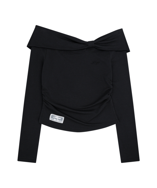 ILLIGO(イリゴ)の「ボウオフショルダー ロングスリーブ ブラック(Tシャツ/カットソー・レディース・その他・OS)」の4枚目の写真
