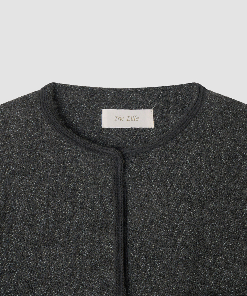 THE LILLE(ザ リル)の「Breeze Tweed Jacket_Charcoal(その他アウター・レディース・その他・FREE)」の4枚目の写真