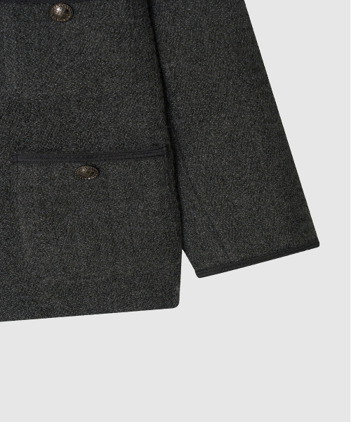 THE LILLE(ザ リル)の「Breeze Tweed Jacket_Charcoal(その他アウター・レディース・その他・FREE)」の5枚目の写真