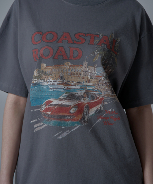 WAARFORWOMAN(ワール・フォー・ウーマン)の「WT-67 コースタル オーバーサイズ 半袖 Tシャツ_チャコール(Tシャツ/カットソー・レディース・その他・FREE)」の7枚目の写真