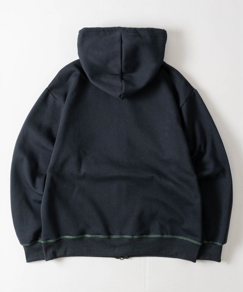 JOHN'S CLOSET(ジョンズクローゼット)の「【24】配色裏起毛 チェックドッキング ロゴアップリケ フルジップパーカー レトロ/Y2K(パーカー・メンズ・ネイビー/ブラック/杢グレー・MEDIUM/LARGE)」の21枚目の写真