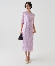 cut lace flower dress