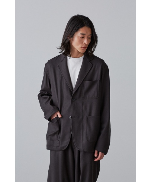 YLEVE(イレーヴ)の「YLEVE / WOOL FLANNEL JK(テーラードジャケット・メンズ・ネイビー/グレー・3/4)」の4枚目の写真