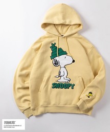 SEQUENZ（シークエンズ）の「【72】【PEANUTS/ピーナッツ】スヌーピー もふもふ ファーワッペン スウェットパーカー/フーディー/プルオーバーパーカー/キャラクター/ウッドストック/裏起毛/ユニセックス/レディース/メンズ（パーカー）」