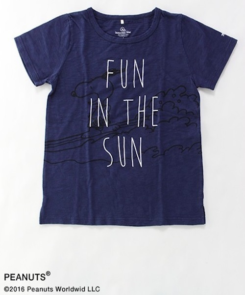INNOCENT BLUE(イノセントブルー)の「SNOOPY限定デザインサーフプリントTシャツ (Tシャツ/カットソー・レディース・ホワイト/ネイビー・MEDIUM/LARGE)」の2枚目の写真