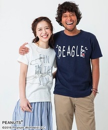 INNOCENT BLUE | SNOOPY限定デザインサーフプリントＴシャツ (Tシャツ/カットソー)