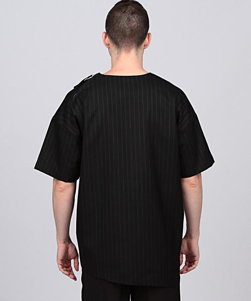 EN ROUTE（アンルート）の「ENR ウールトロピカル ストライプアシンメトリープルオーバー（シャツ/ブラウス・メンズ・ブラック/グレー・3/1/2）」の11枚目の写真