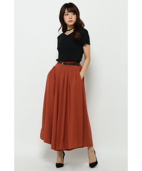 VENCEEXCHANGE(ヴァンスエクスチェンジ)の「ジョーゼットスカンツ(その他パンツ・レディース・ベージュ/ダークグリーン/ワインレッド/ブラック/ボルドー/ライトブラウン・MEDIUM)」の6枚目の写真