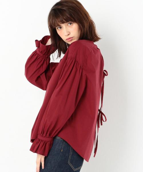 Another Edition(アナザーエディション)の「2WAYリボンブラウス/AEBFC 2WAY RIBBON BLUS(シャツ/ブラウス・レディース・ベージュ/ワインレッド・FREE)」の1枚目の写真