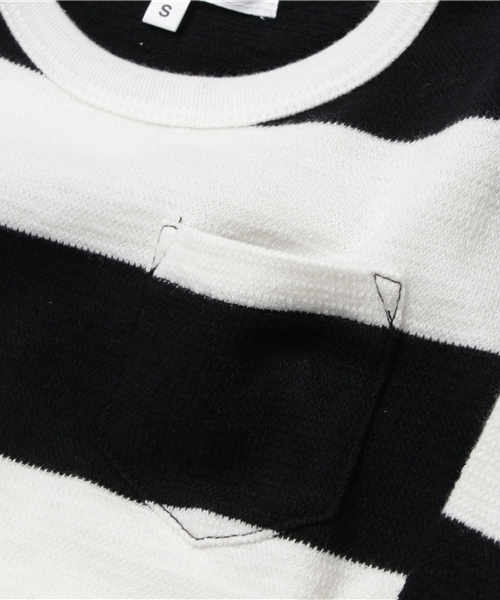 GLOBAL WORK（グローバルワーク）の「【キッズ】ラフインレイボーダーTシャツ長袖/738619（Tシャツ/カットソー・キッズ・ネイビー/ライトグリーン/ブラック・SMALL/LARGE/MEDIUM/X-LARGE/XX-LARGE）」の8枚目の写真