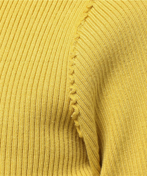 MURUA（ムルーア）の「フリルＲＩＢニット（ニット/セーター・レディース・アイボリー/ブラック/イエロー・FREE）」の9枚目の写真