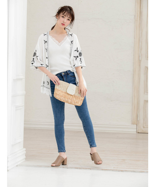 Color（カラー）の「レースニットキャミソール（キャミソール・レディース・ベージュ/ホワイト/ベビーピンク/ブラック・MEDIUM）」の19枚目の写真