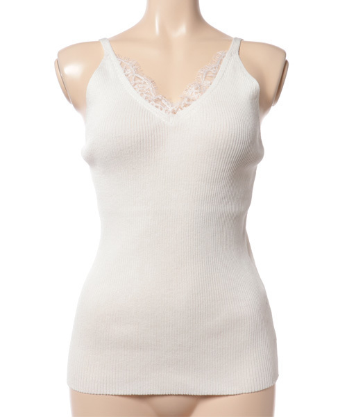 Color（カラー）の「レースニットキャミソール（キャミソール・レディース・ベージュ/ホワイト/ベビーピンク/ブラック・MEDIUM）」の11枚目の写真