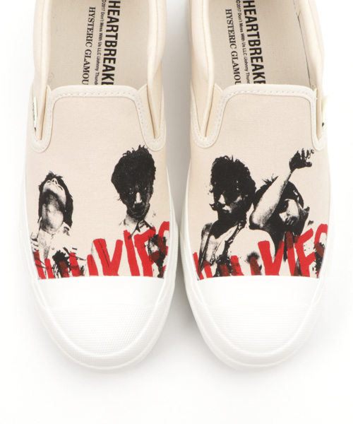 HYSTERIC GLAMOUR（ヒステリックグラマー）の「THE HEART BREAKERS/TOEプリントスリッポン（スリッポン・メンズ・ホワイト・26cm/27cm/28cm）」の7枚目の写真