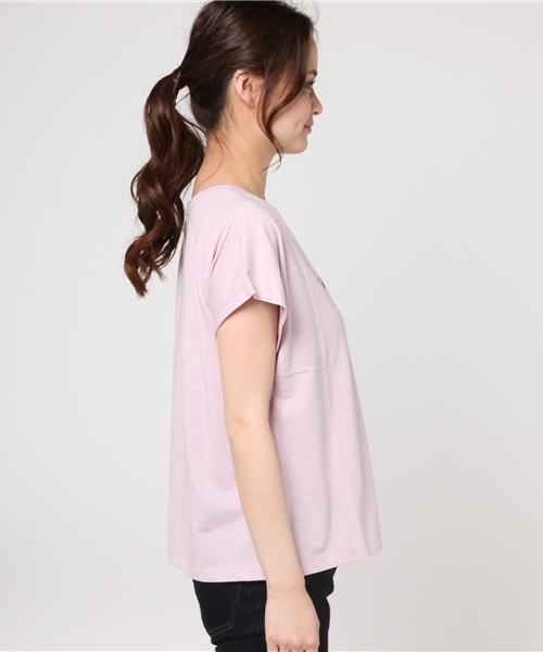 Honeys(ハニーズ)の「刺繍ロゴTシャツ(Tシャツ/カットソー・レディース・ブラック/ピンク/ラベンダー/オフホワイト/杢グレー・M/L)」の7枚目の写真