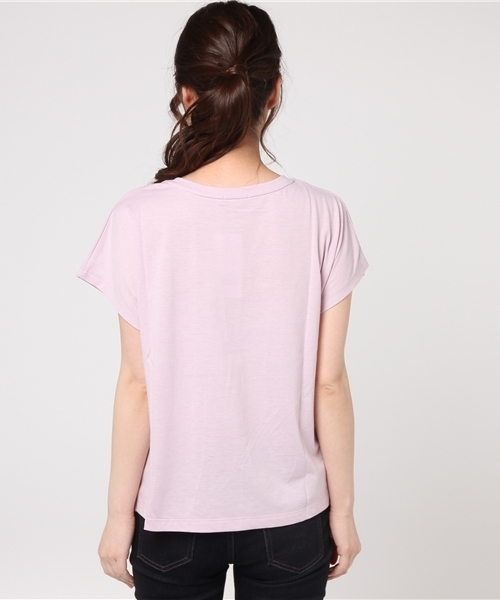 Honeys(ハニーズ)の「刺繍ロゴTシャツ(Tシャツ/カットソー・レディース・ブラック/ピンク/ラベンダー/オフホワイト/杢グレー・M/L)」の8枚目の写真