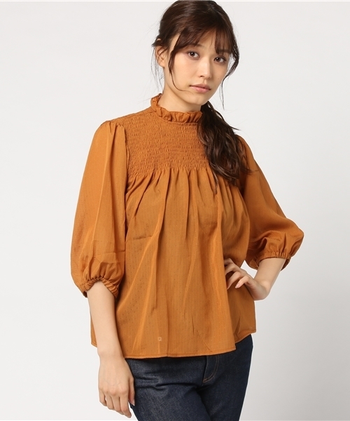 earth music&ecology（アースミュージックアンドエコロジー）の「シャーリングプルオーバー（シャツ/ブラウス・レディース・キャメル/ブラック/アイボリー/ピンク・FREE）」の13枚目の写真